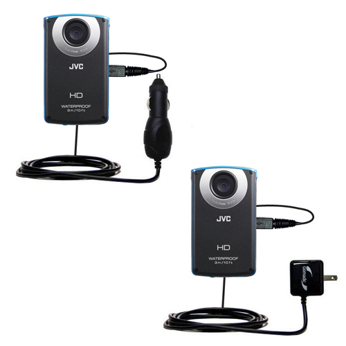 Car & Home Charger Kit compatible with the JVC GC-WP10 Camcorder