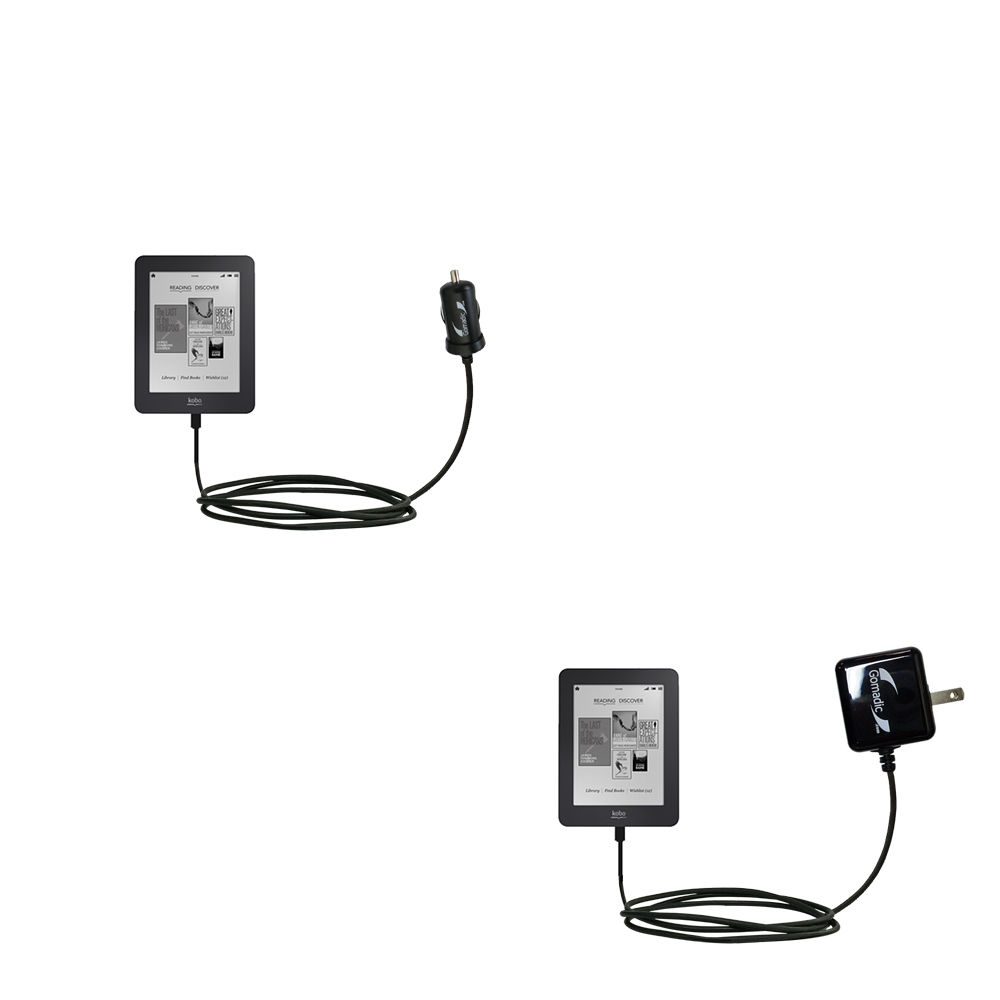 Car & Home Charger Kit compatible with the Kobo Mini