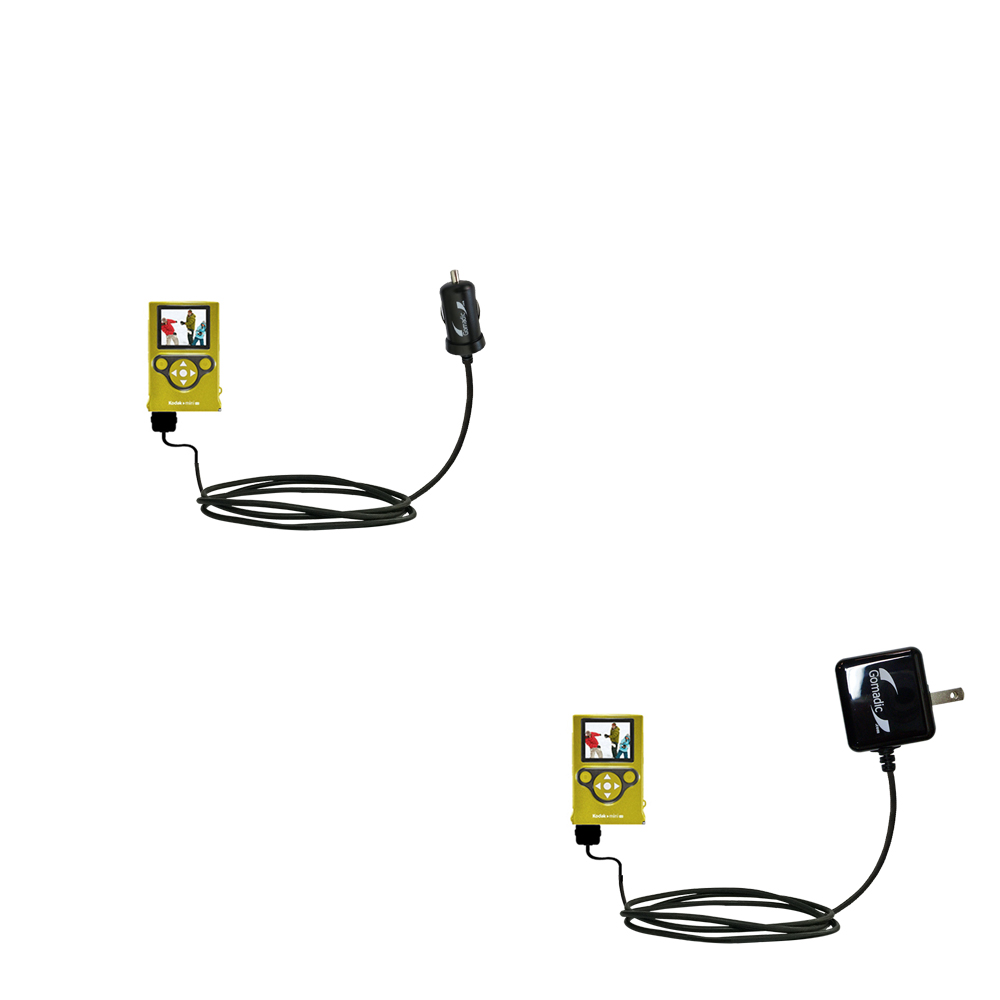 Car & Home Charger Kit compatible with the Kodak Mini HD Video Camera