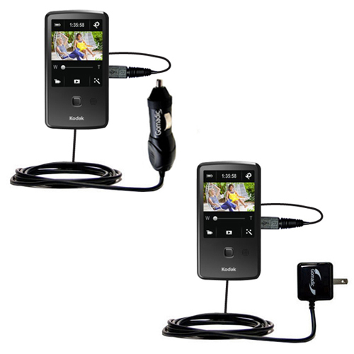 Car & Home Charger Kit compatible with the Kodak Playtouch Zi10