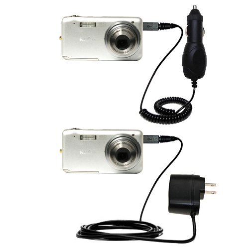 Car & Home Charger Kit compatible with the Kodak V1253 V1233