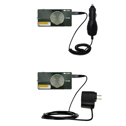Car & Home Charger Kit compatible with the Kodak V610