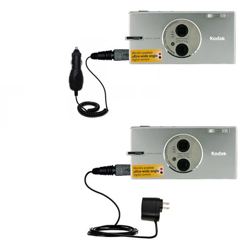 Car & Home Charger Kit compatible with the Kodak V705
