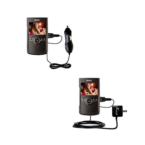 Car & Home Charger Kit compatible with the Kodak Zi8 Pocket Video Camera