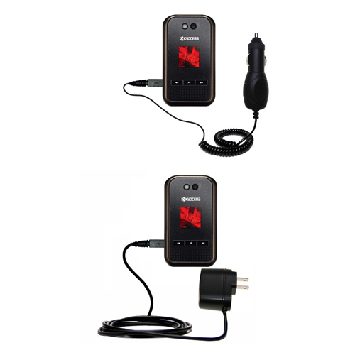 Car & Home Charger Kit compatible with the Kyocera E2000 Tempo