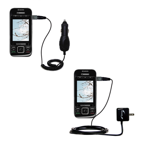 Car & Home Charger Kit compatible with the Kyocera G2GO M2000