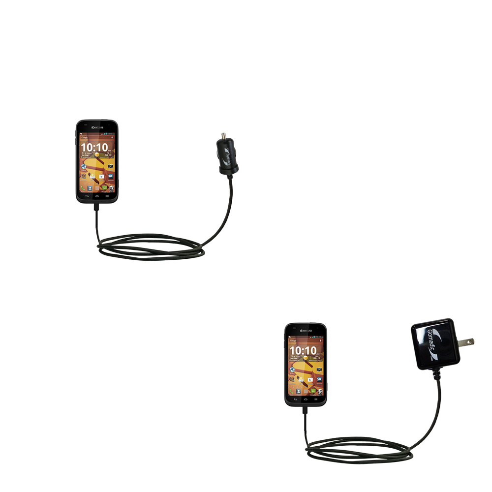 Car & Home Charger Kit compatible with the Kyocera Hydro EDGE