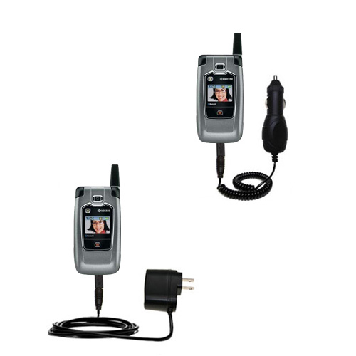 Car & Home Charger Kit compatible with the Kyocera KX160