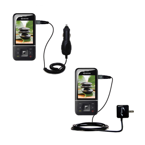 Car & Home Charger Kit compatible with the Kyocera Laylo M1400