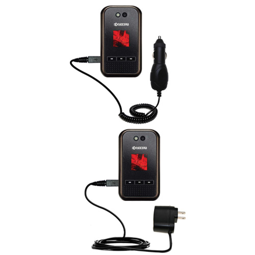 Car & Home Charger Kit compatible with the Kyocera Tempo