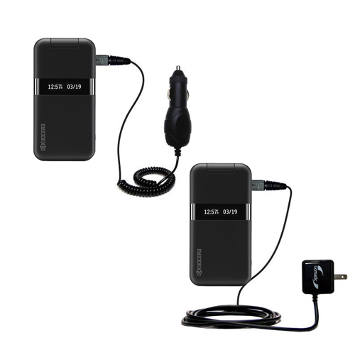 Car & Home Charger Kit compatible with the Kyocera Tomo S2410