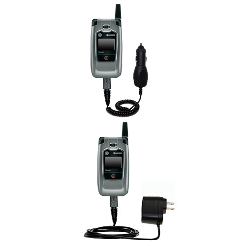 Car & Home Charger Kit compatible with the Kyocera Xcursion