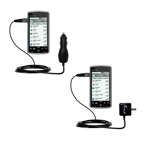 Car & Home Charger Kit compatible with the Kyocera Zio M6000