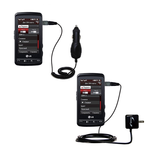 Car & Home Charger Kit compatible with the LG  KS660