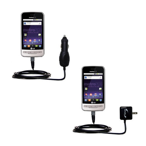 Car & Home Charger Kit compatible with the LG  Optimus M