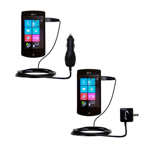 Car & Home Charger Kit compatible with the LG E900h