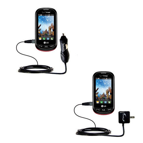 Car & Home Charger Kit compatible with the LG Extravert 1 / 2