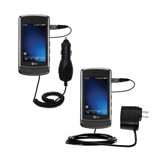 Car & Home Charger Kit compatible with the LG Glimmer