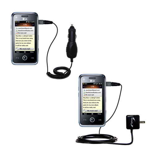 Car & Home Charger Kit compatible with the LG GM730