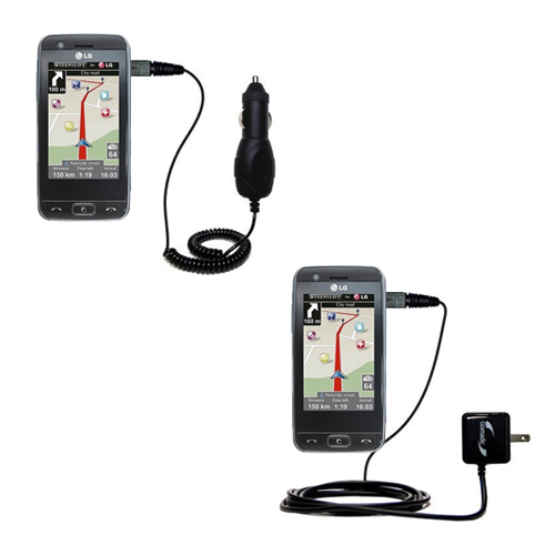 Car & Home Charger Kit compatible with the LG GT500 Puccini