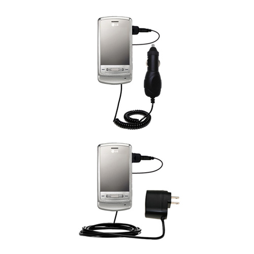 Car & Home Charger Kit compatible with the LG KG970 Shine