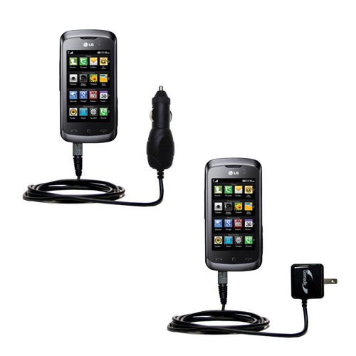 Car & Home Charger Kit compatible with the LG KM555E
