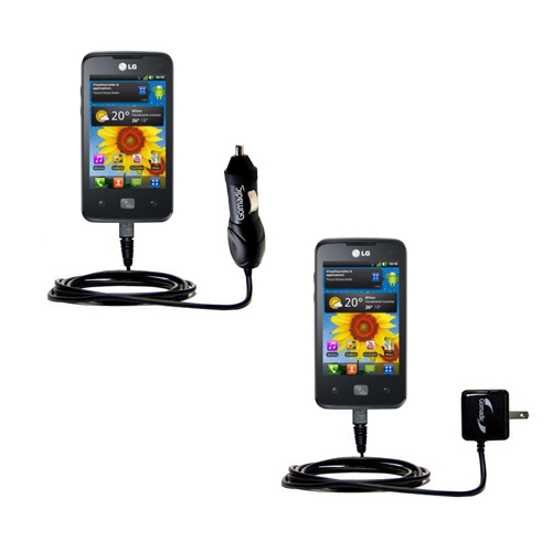 Car & Home Charger Kit compatible with the LG Optimus Hub