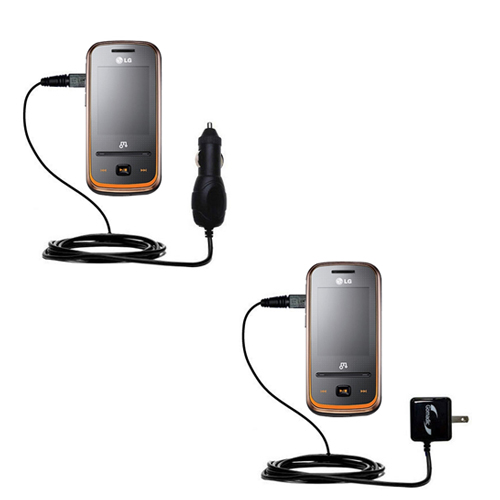 Gomadic Car and Wall Charger Essential Kit suitable for the LG Quantum - Includes both AC Wall and DC Car Charging Options with TipExchange