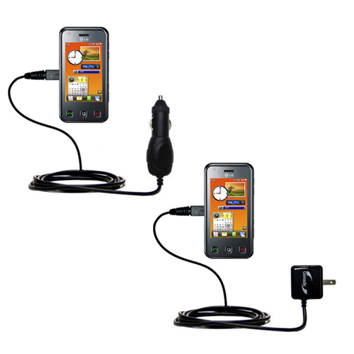 Gomadic Car and Wall Charger Essential Kit suitable for the LG Renoir - Includes both AC Wall and DC Car Charging Options with TipExchange
