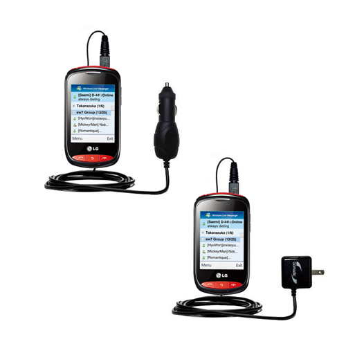 Car & Home Charger Kit compatible with the LG T310