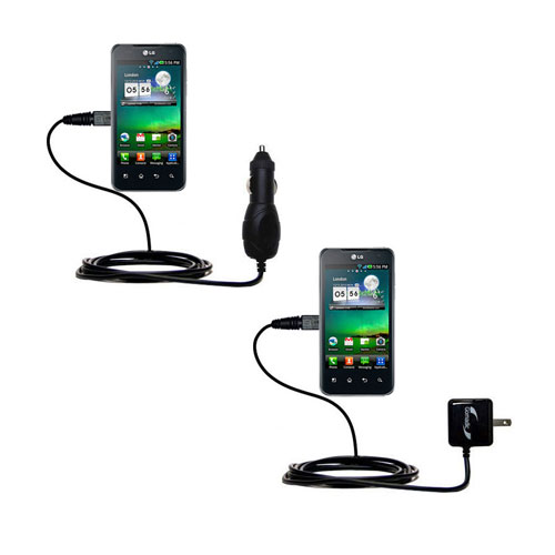 Car & Home Charger Kit compatible with the LG Tegra 2