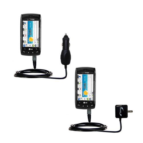 Car & Home Charger Kit compatible with the LG VS740