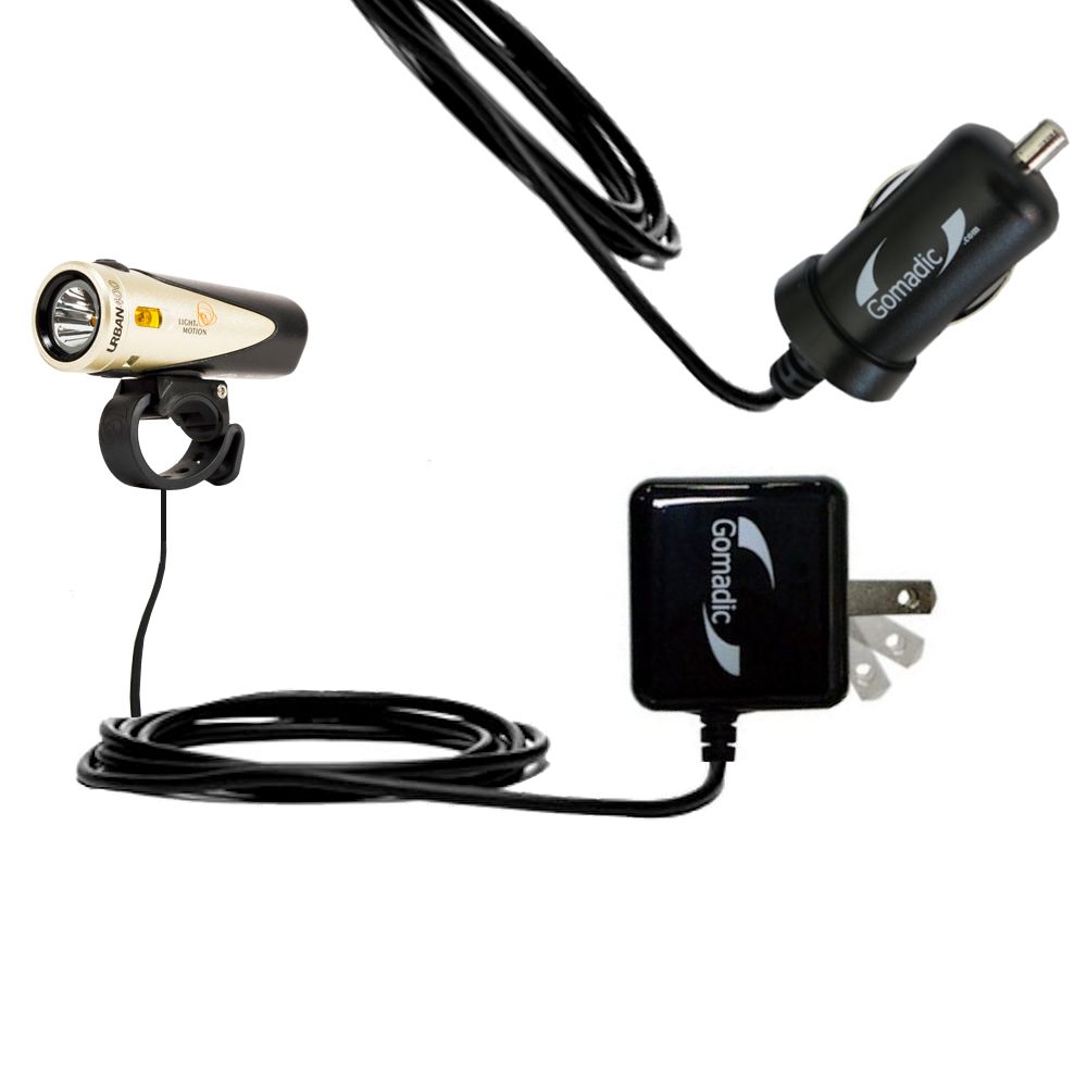 Car & Home Charger Kit compatible with the Light and Motion Urban 400 / 200