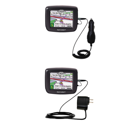 Car & Home Charger Kit compatible with the Magellan Roadmate 2000