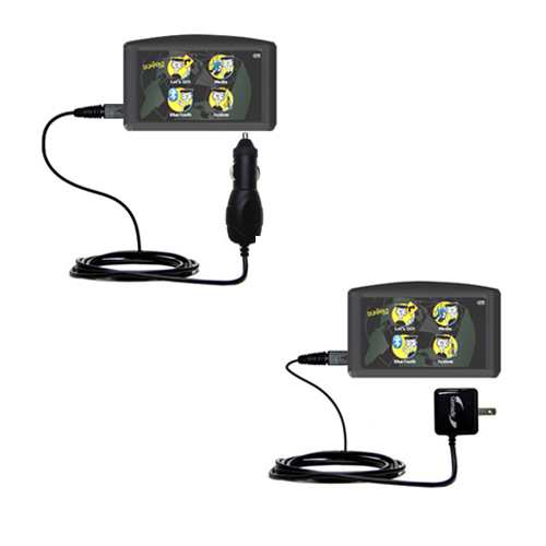 Car & Home Charger Kit compatible with the Maylong FD-435 GPS For Dummies