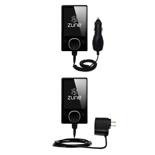 Car & Home Charger Kit compatible with the Microsoft Zune 80GB 2nd Gen