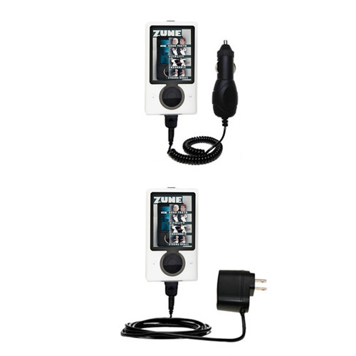 Car & Home Charger Kit compatible with the Microsoft Zune Gen2