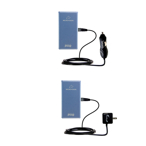 Car & Home Charger Kit compatible with the Microvision ShowWX Laser Pico
