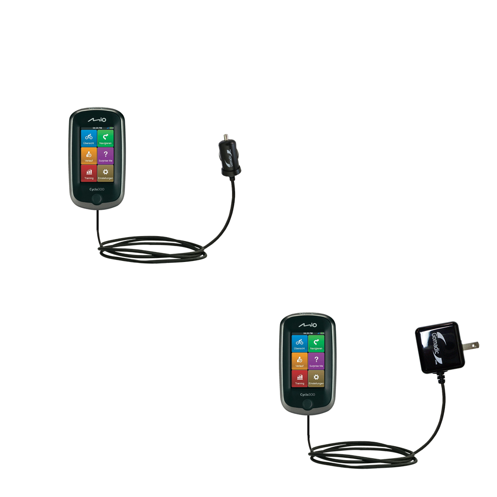 Car & Home Charger Kit compatible with the Mio Cyclo 300