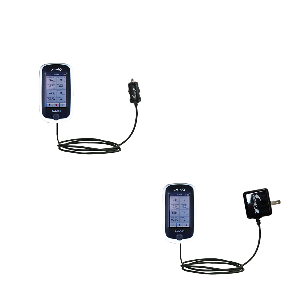 Car & Home Charger Kit compatible with the Mio Cyclo 305 / 305 HC