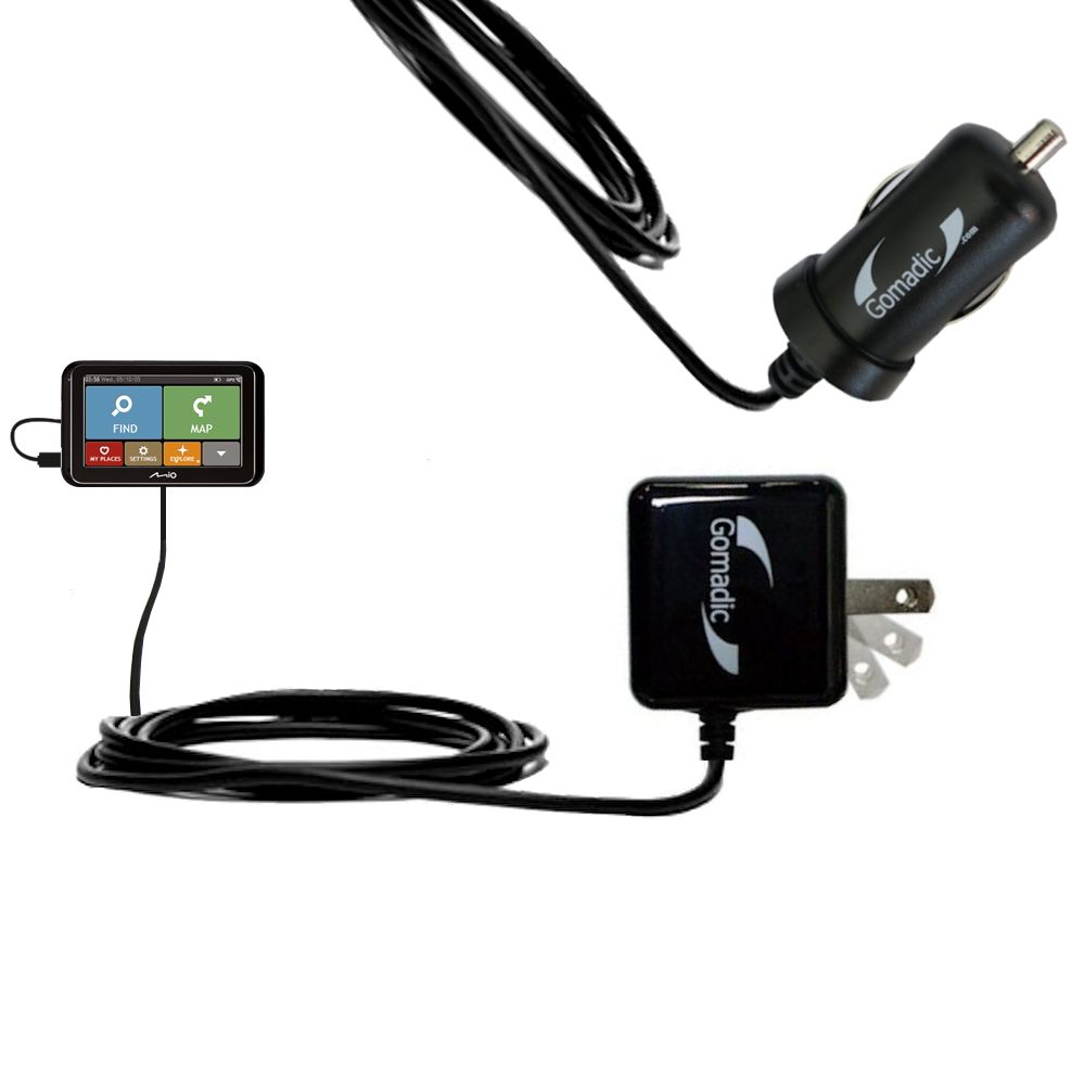 Car & Home Charger Kit compatible with the Mio Spirit 4800