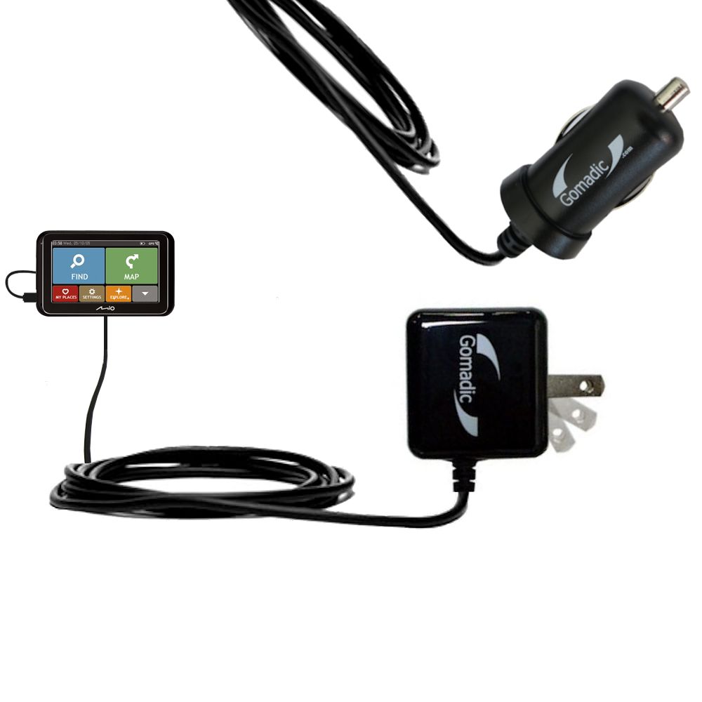 Car & Home Charger Kit compatible with the Mio Spirit 4900 / 4950 / 4970 LM