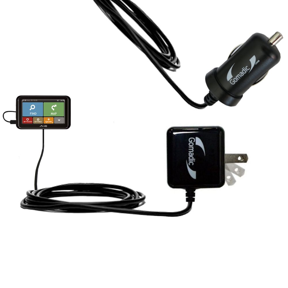 Car & Home Charger Kit compatible with the Mio Spirit 6800