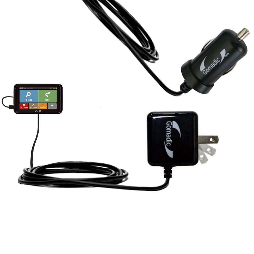 Car & Home Charger Kit compatible with the Mio Spirit 6900 / 6950 / 6970 LM