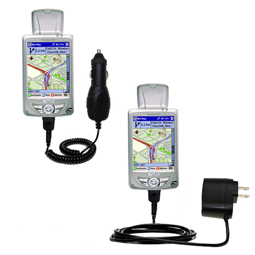 Car & Home Charger Kit compatible with the Mio 168 Plus