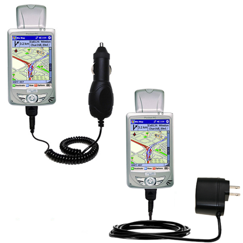 Car & Home Charger Kit compatible with the Mio 3830 MiTAC