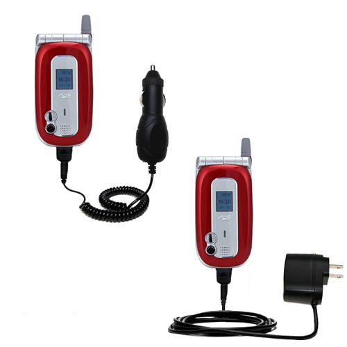 Car & Home Charger Kit compatible with the Mio 8390 MiTAC