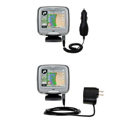 Car & Home Charger Kit compatible with the Mio DigiWalker C210 C220