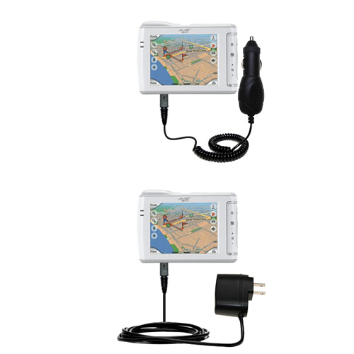 Car & Home Charger Kit compatible with the Mio DigiWalker C310x