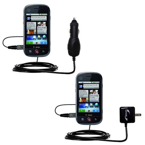Car & Home Charger Kit compatible with the Motorola  CLIQ MB200